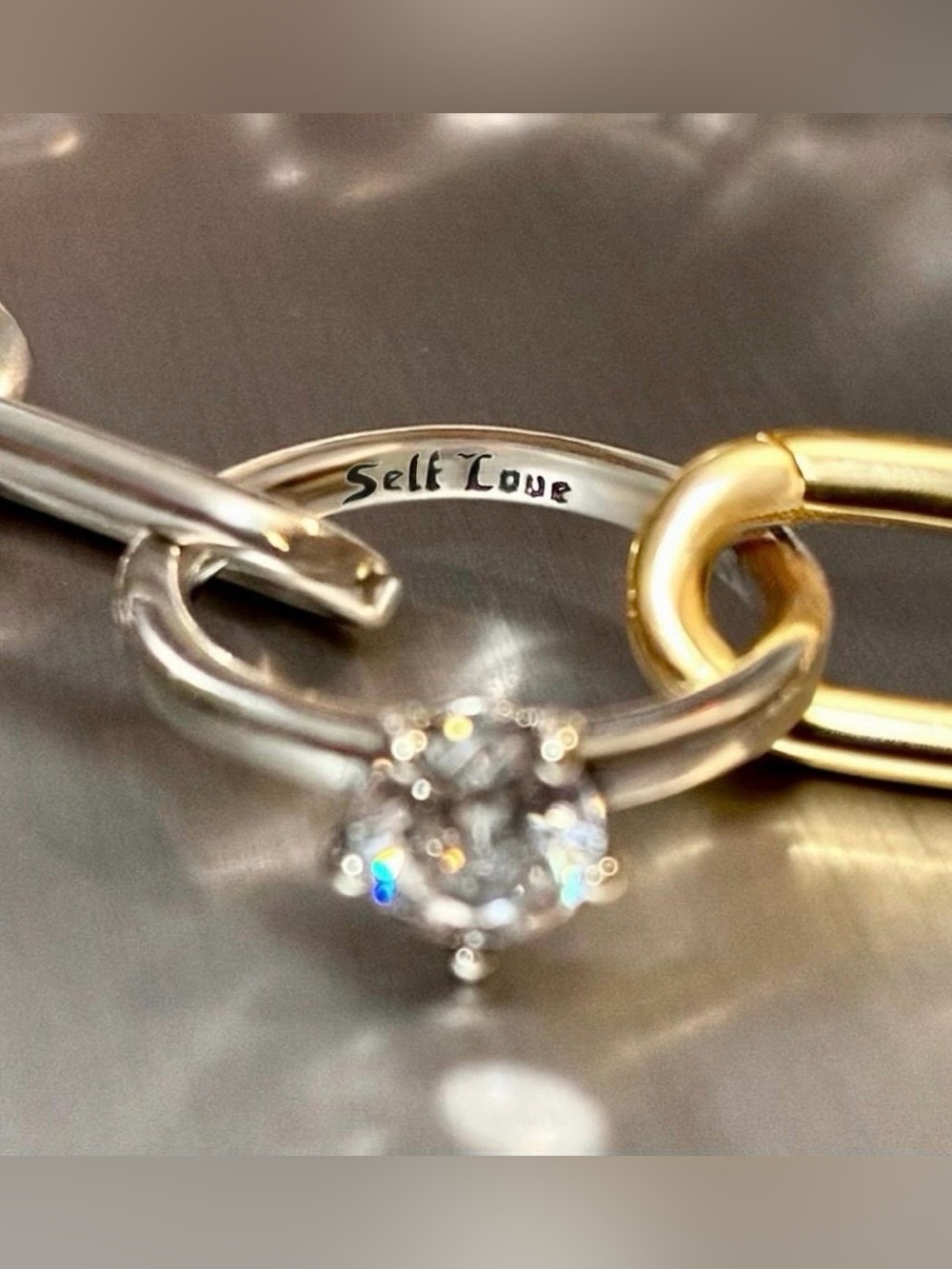 Pandora 925 Sterling Charm Connector ‘Marry Me’ Double Styling Link #792525C01 - Picture 2 of 13